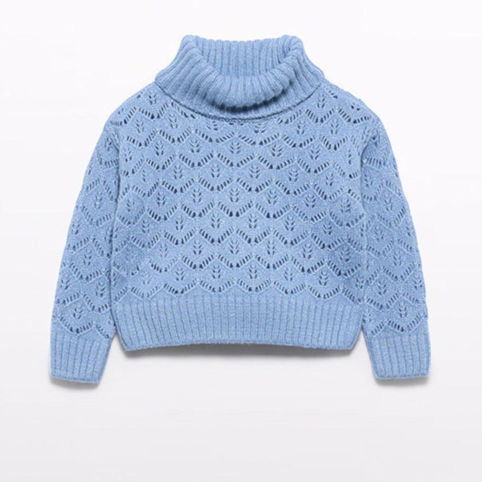 Maglione girocollo traforato Bimba CIELO 5830/4 -  NANU' BABY