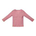 Long-sleeved ribbed T-shirt - Fairy Garden Pink CL25091013