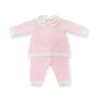 Baby Girl's Newborn Outfit, Pink, 100% Wool, Size 7767