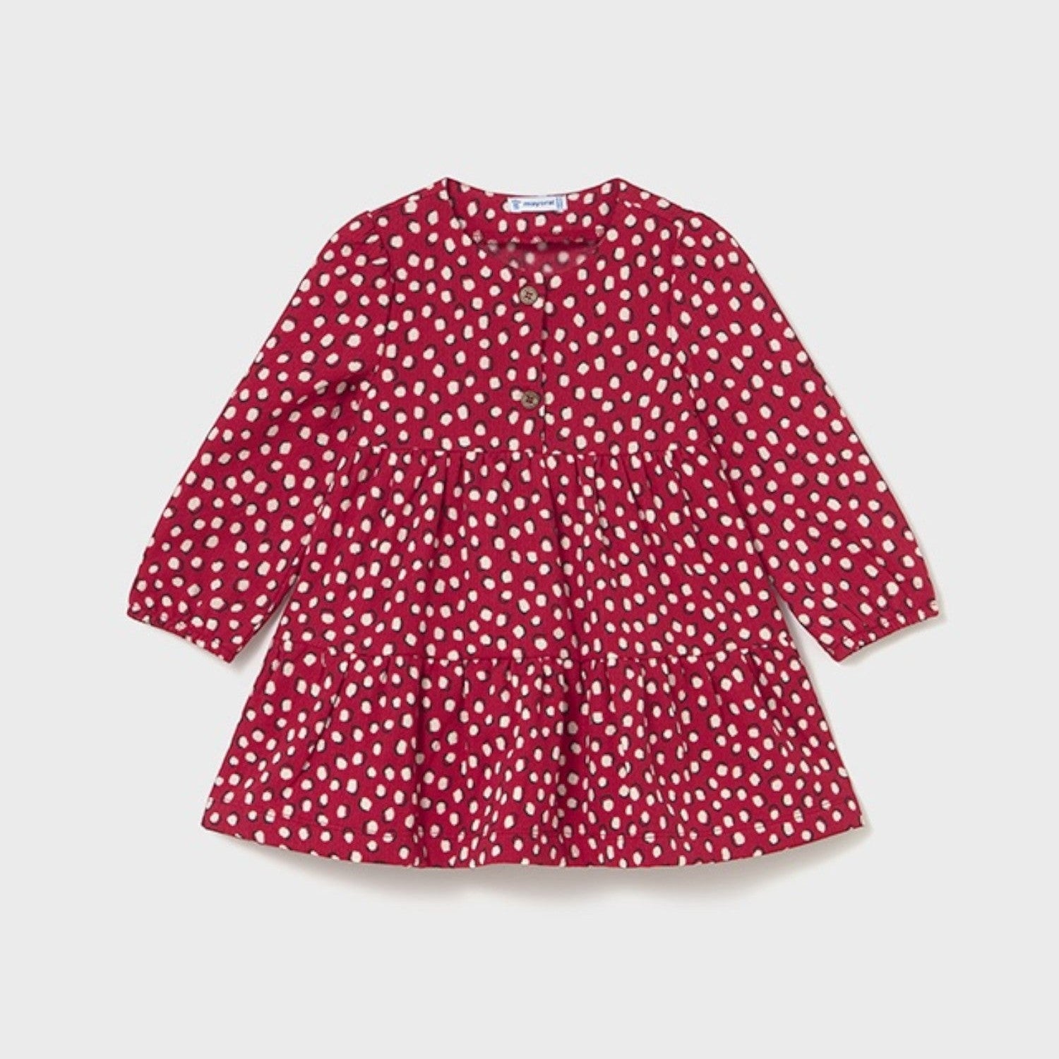 Abito punto strutturato Bimba Rosso 2915/40 -  NANU' BABY