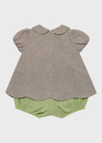 Cotton Lace Romper Dove Grey 7568/T