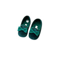 Green Velvet Formal Shoes for Girls - AMBARABA'