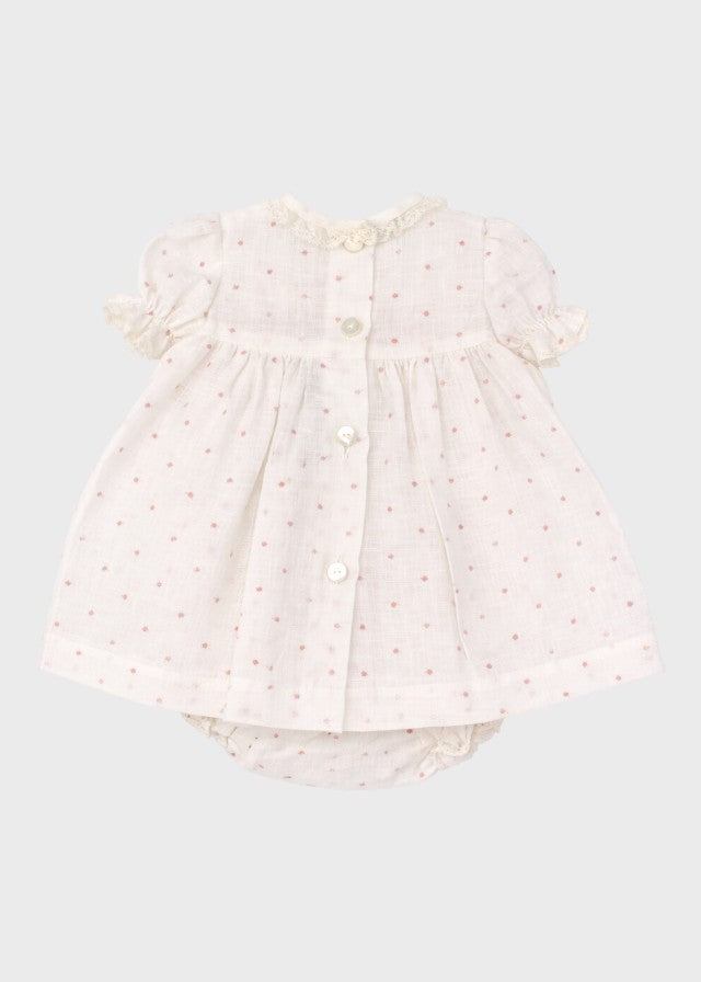 TAORMINA1413 Pink Polka Dot Cotton Set