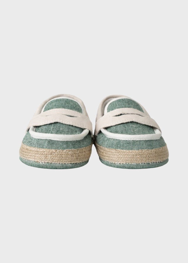 Elegant Green Linen Moccasin SM41159/T37/V