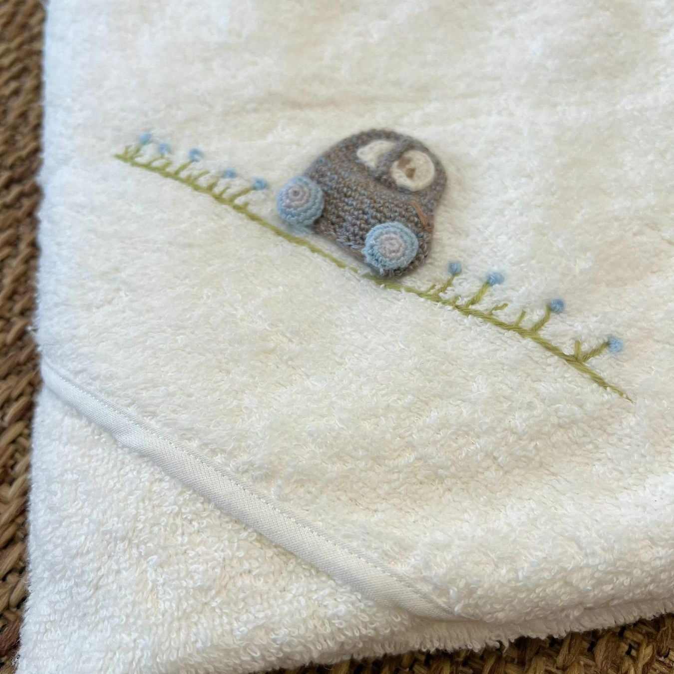 Accappatoio Macchinina Neonato AVORIO ETNA 9107 -  NANU' BABY