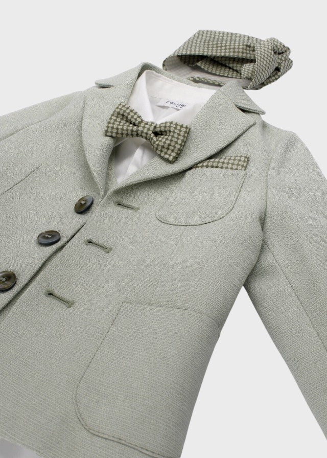Green Jacket and Bow Tie Coordinated Set
