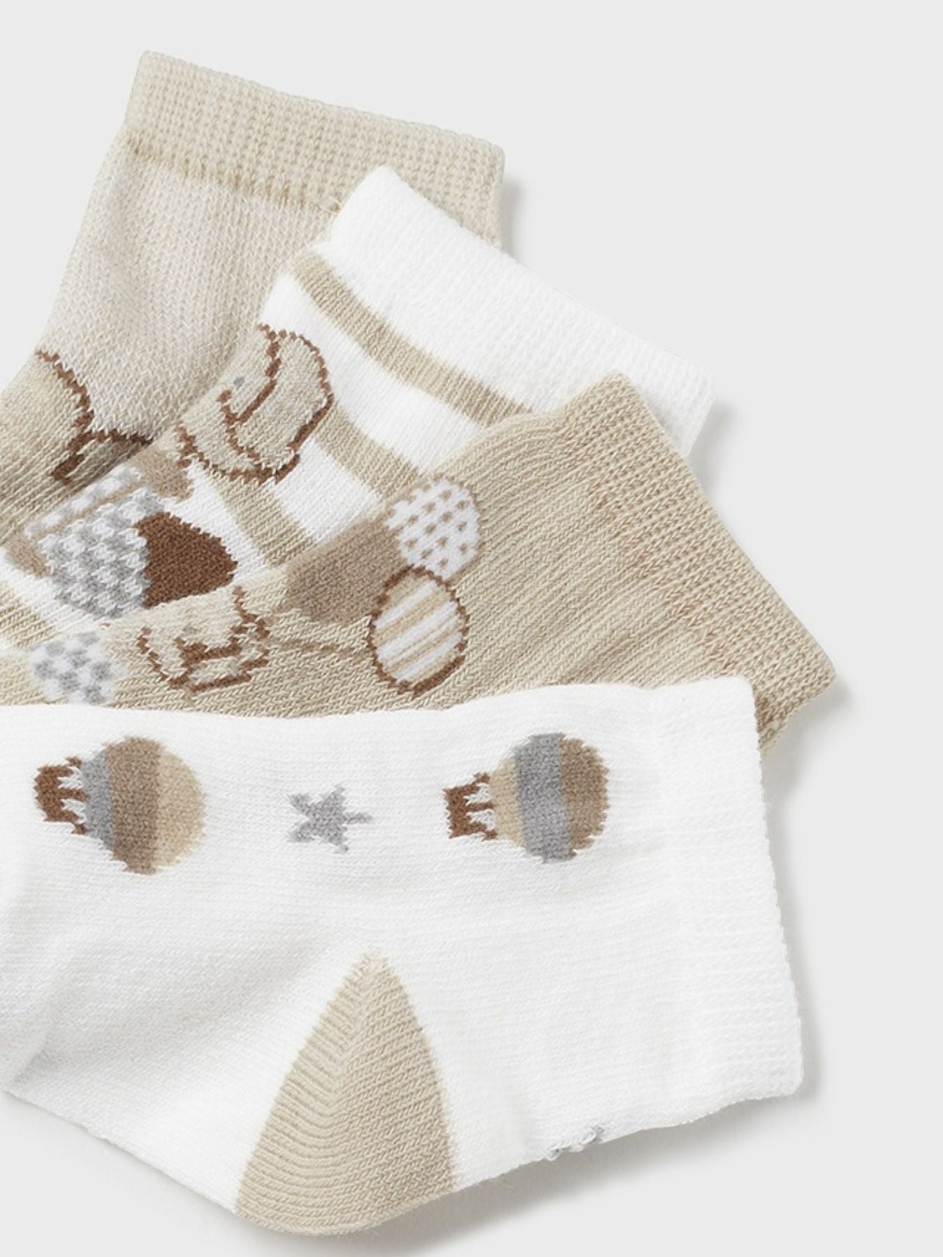 Set of 4 Beige socks 9706/L