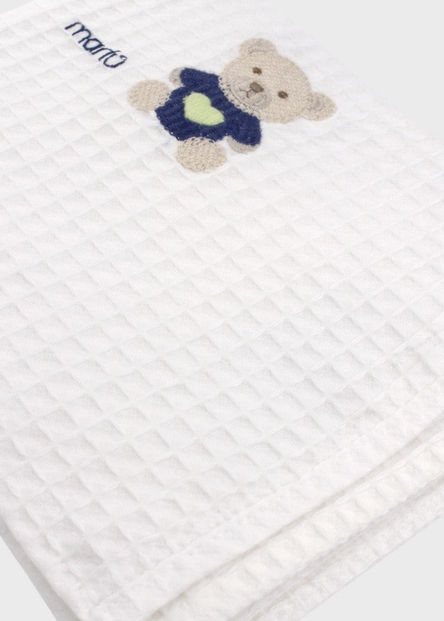 Muslin Teddy Embroidered Blue EK60QU