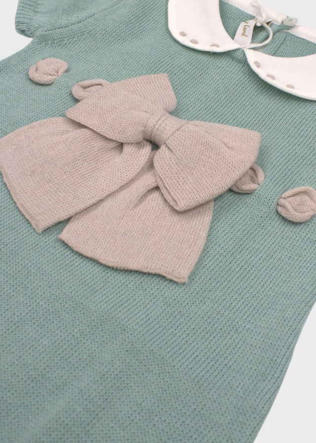 Green Bow Cotton Romper 355