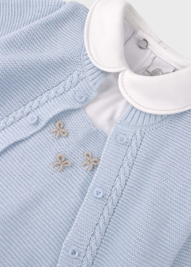 Sky Blue Bows Dungarees Set EK6331/C