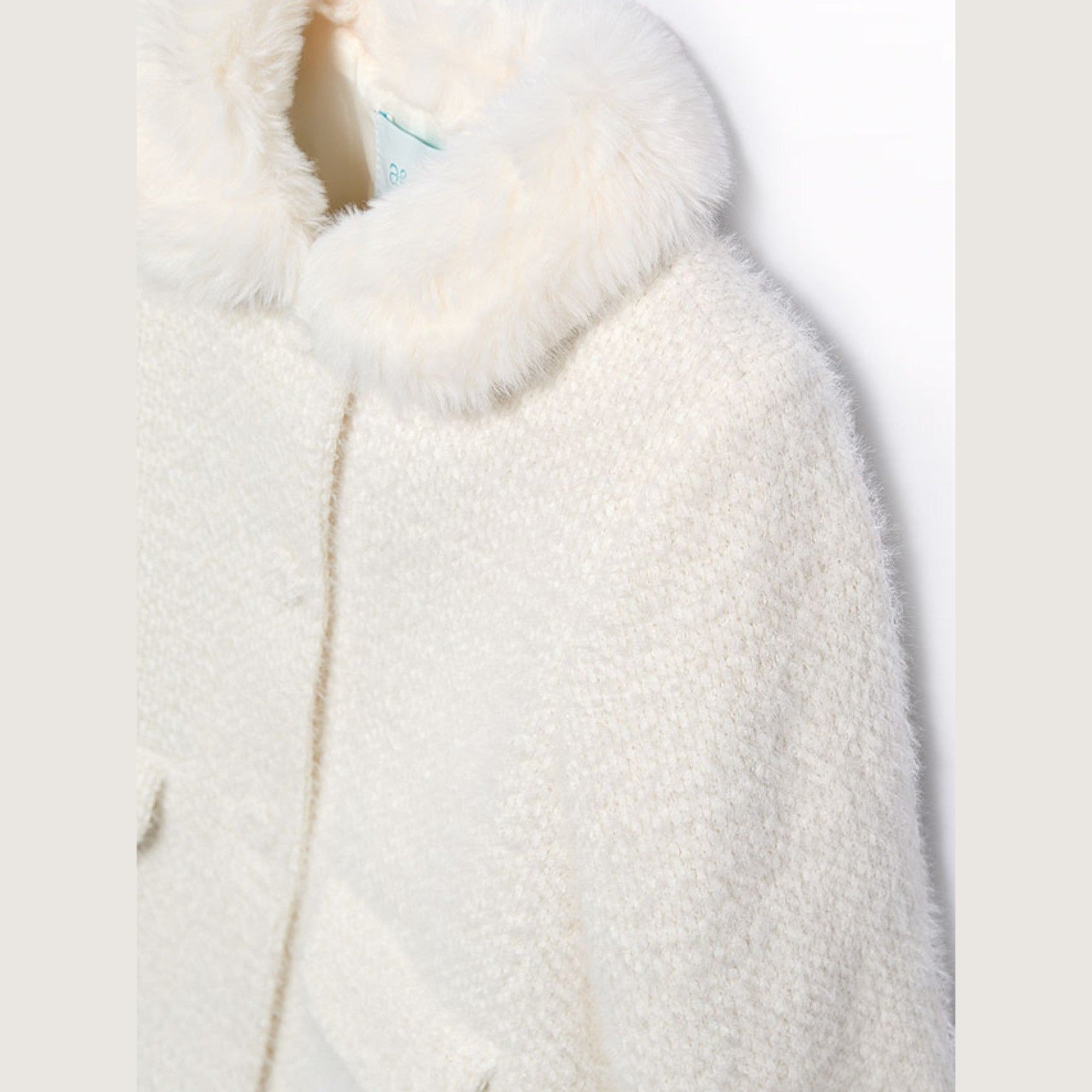 Cappotto punto strutturato Bimba PANNA 5819/90 -  NANU' BABY