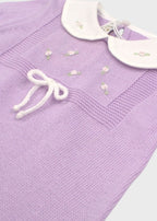 Cotton Romper with Little Roses Lilac 373/L