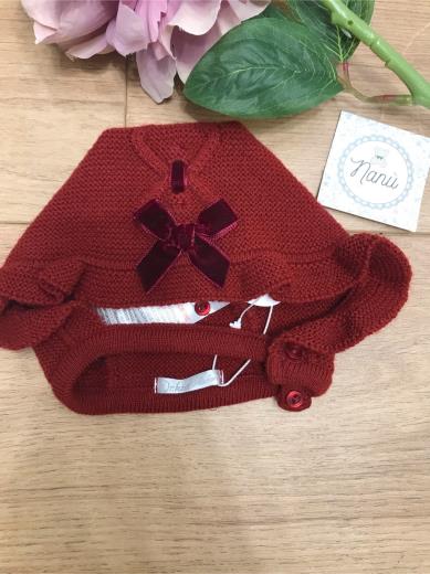 Bordeaux velvet bow hat DK104