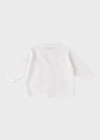 White Crossover Knit Cardigan ECA007I/B