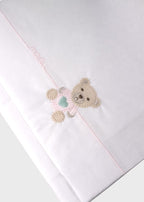 Pink Embroidered Teddy Sheet EK60LE/R