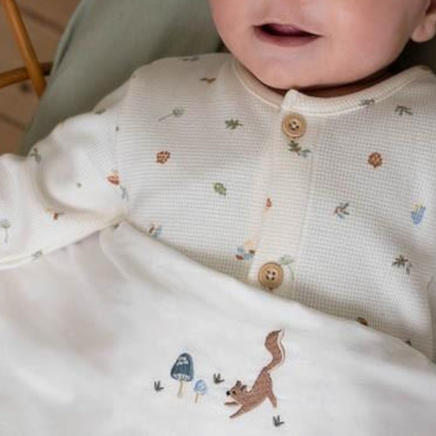 Lenzuolo lettino Funghi Ricamati - Amici della foresta Neonato BIANCO TE10214030 -  NANU' BABY