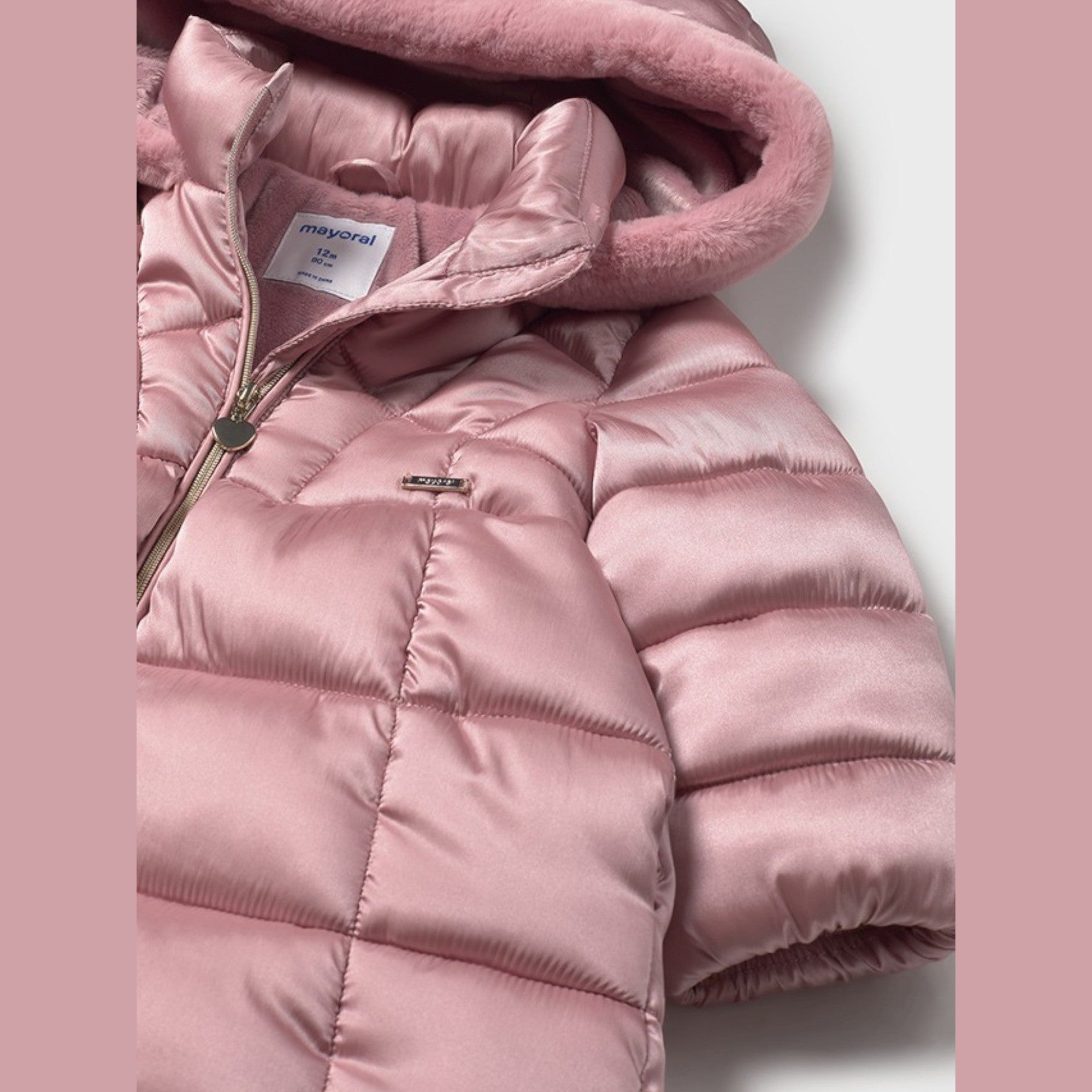 Giaccone lungo Bimba Rosa 2436/54 -  NANU' BABY