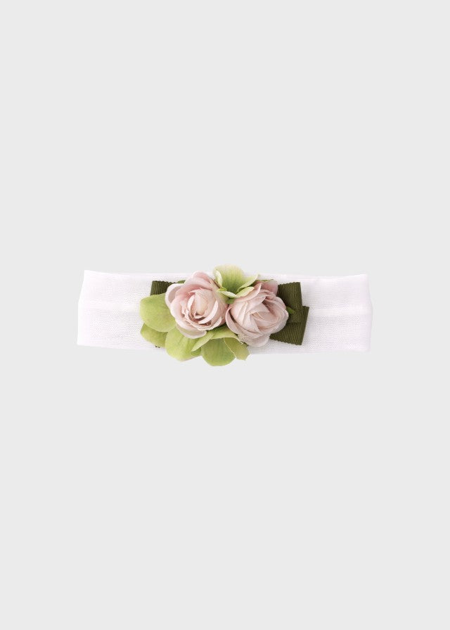 Green Band White Flower