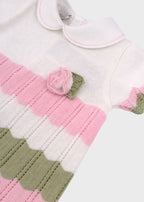 Peach Pink Cotton Romper EK1815