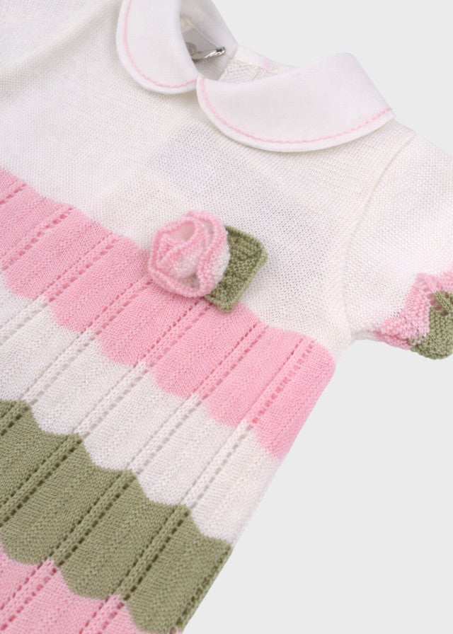 Peach Pink Cotton Romper EK1815