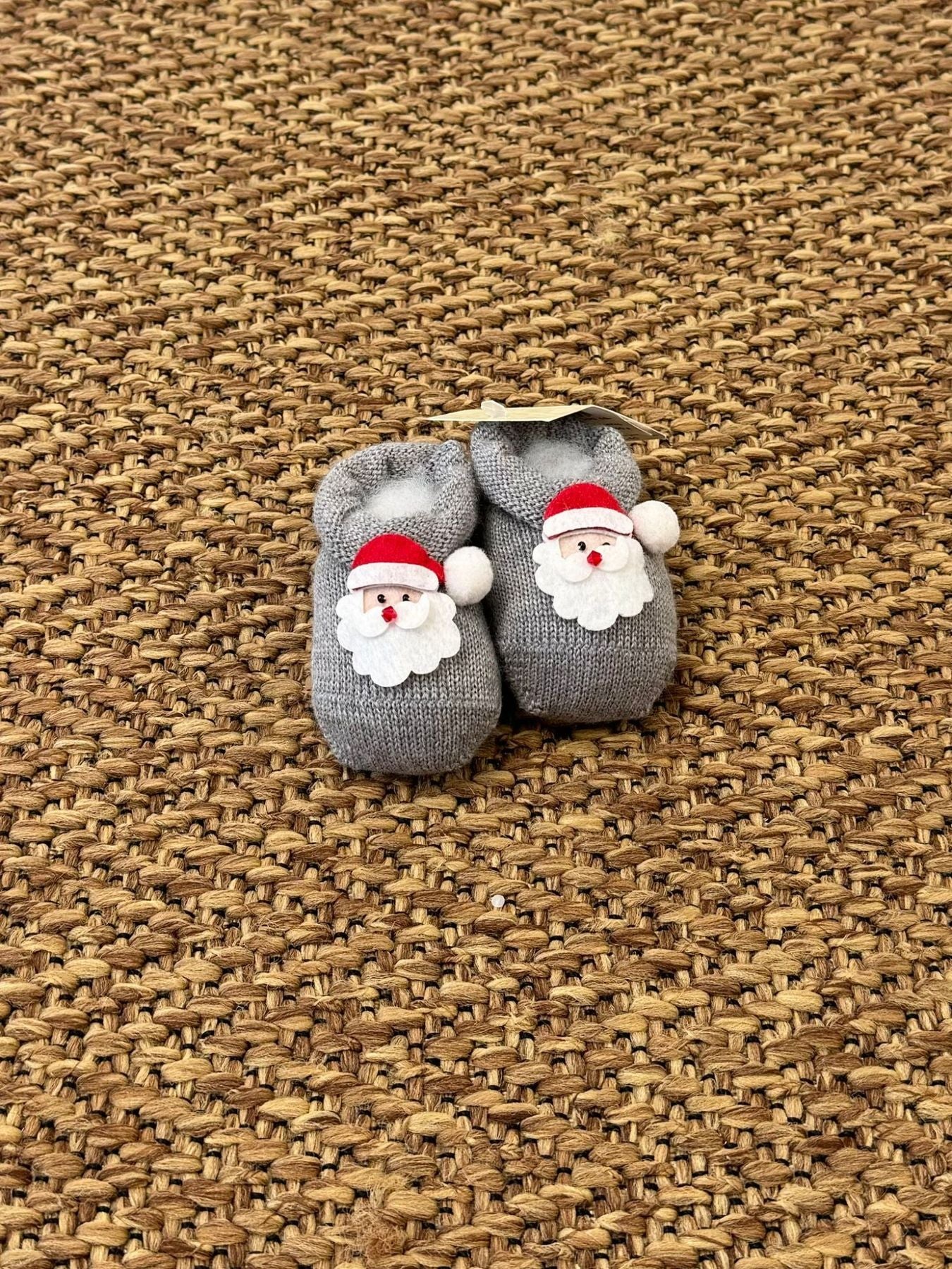 Babbucce 100% lana vergine Neonato BLU 4015