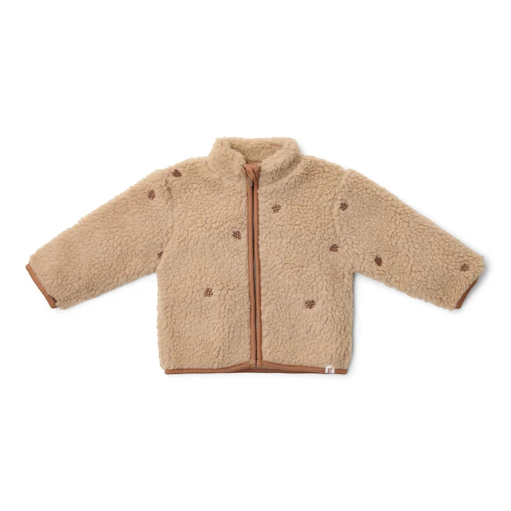 Lined teddy jacket for boy, color TORTORA, CL25092098