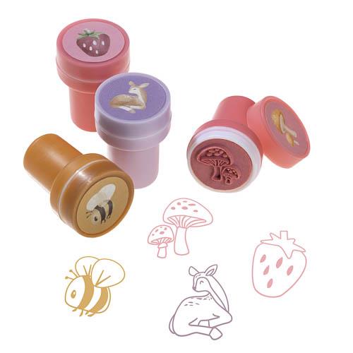 Set of 16 Fairy Garden stamps, MULTICOLORE 126015
