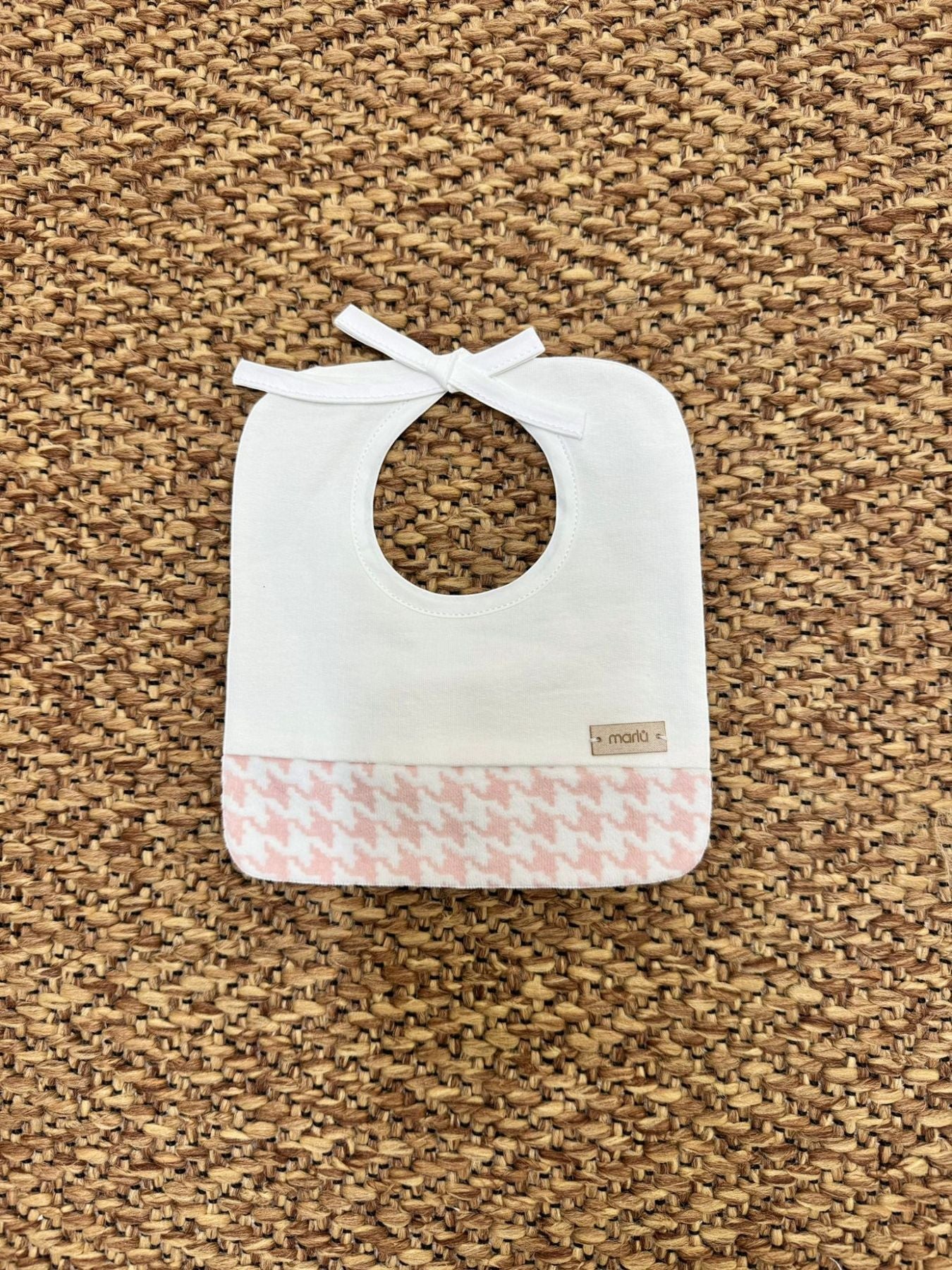 Vanilla Baby Girl's Houndstooth Pattern Bib IG73BAV/F