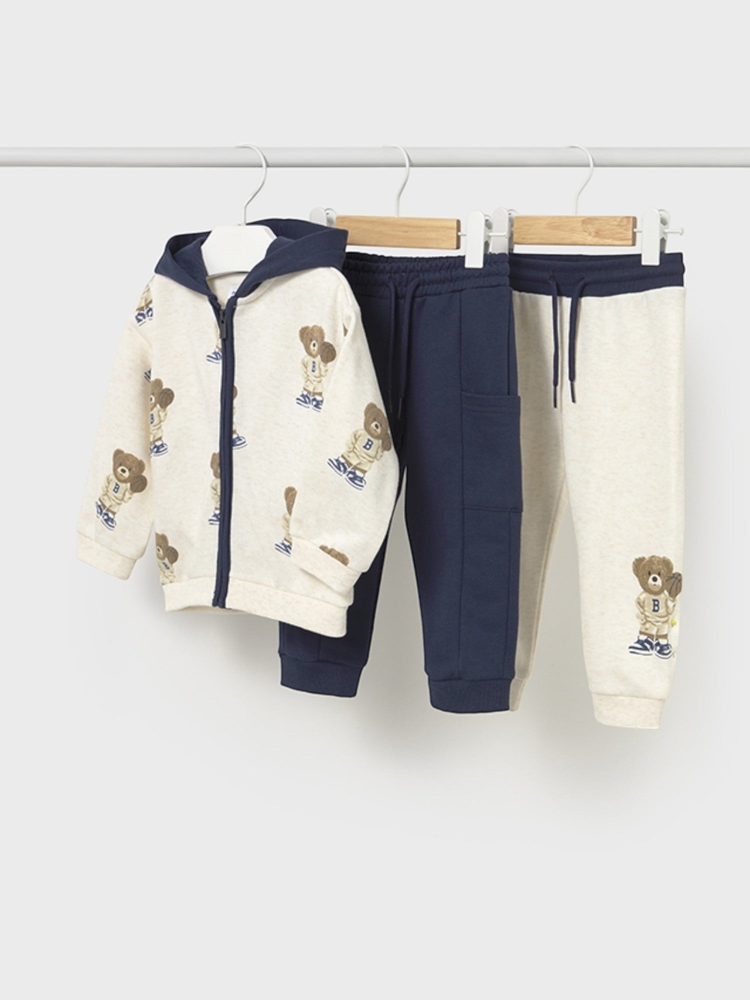 3-piece printed tracksuit for baby boy, blue, 2836/25