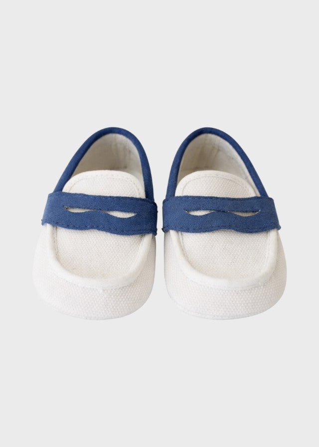 Two-Tone Light Blue Fabric Moccasin SM3992/T0885/A