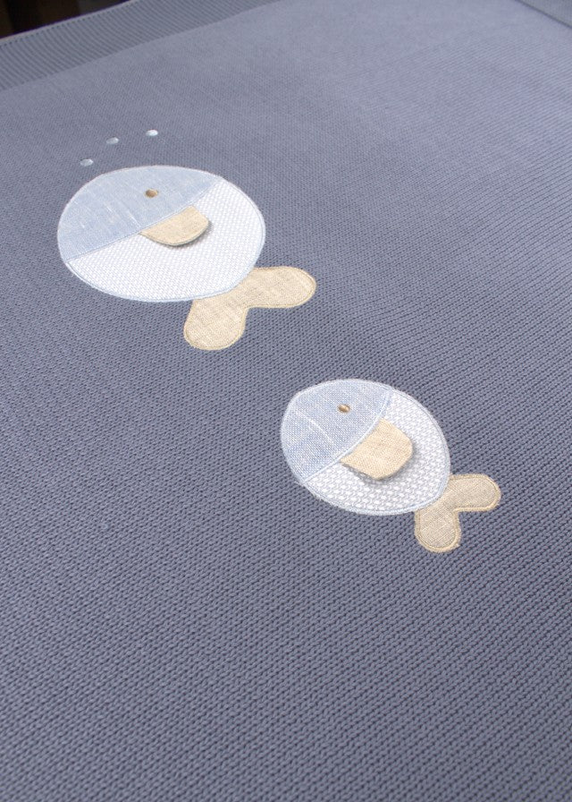 Blue Fish Cotton Blanket 197