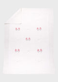 White Bow Cotton Blanket 181-B