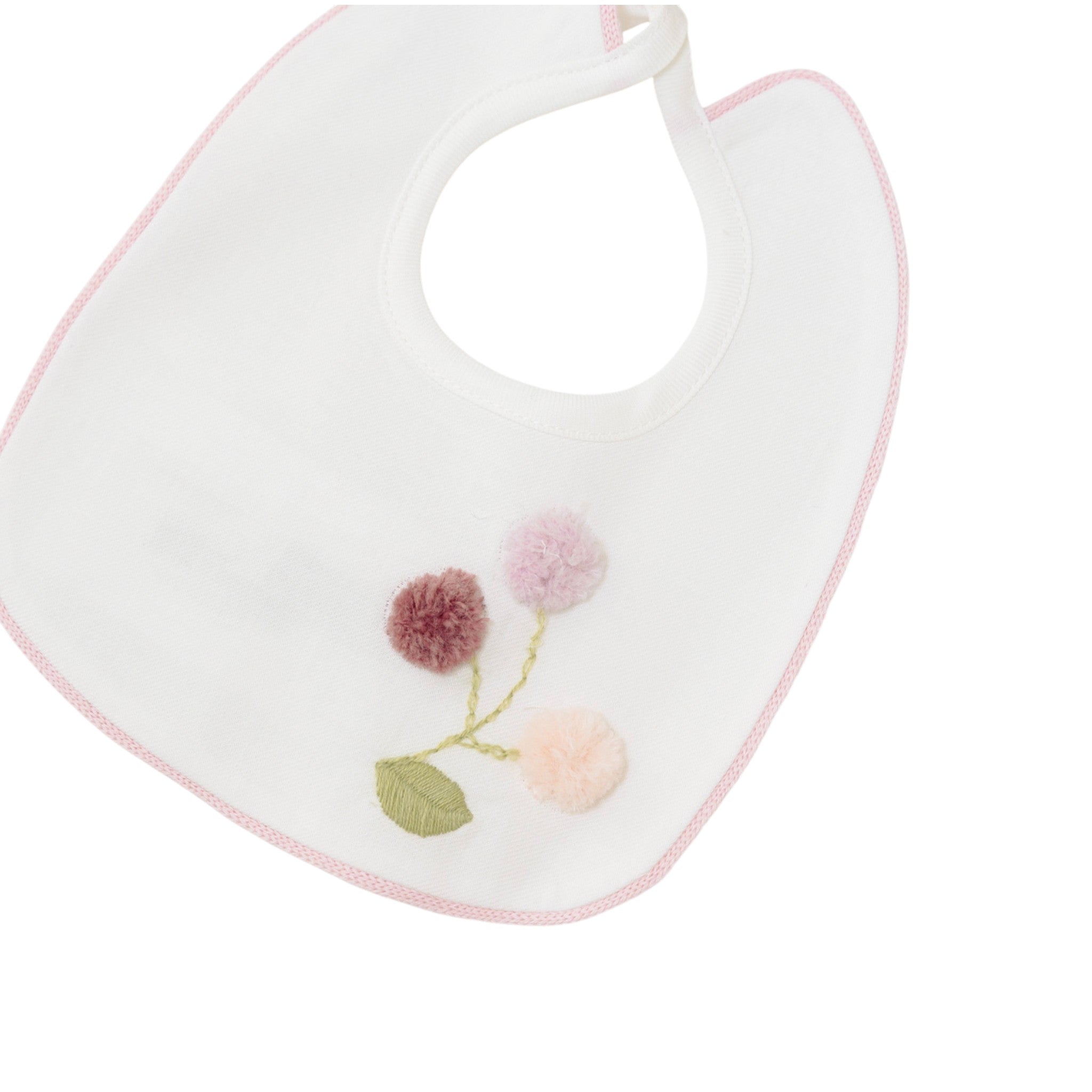 Set Cuffia Bavetta Neonata Ciniglia Rosa SARTORIA DEI PICCOLI (cod. LR1107)