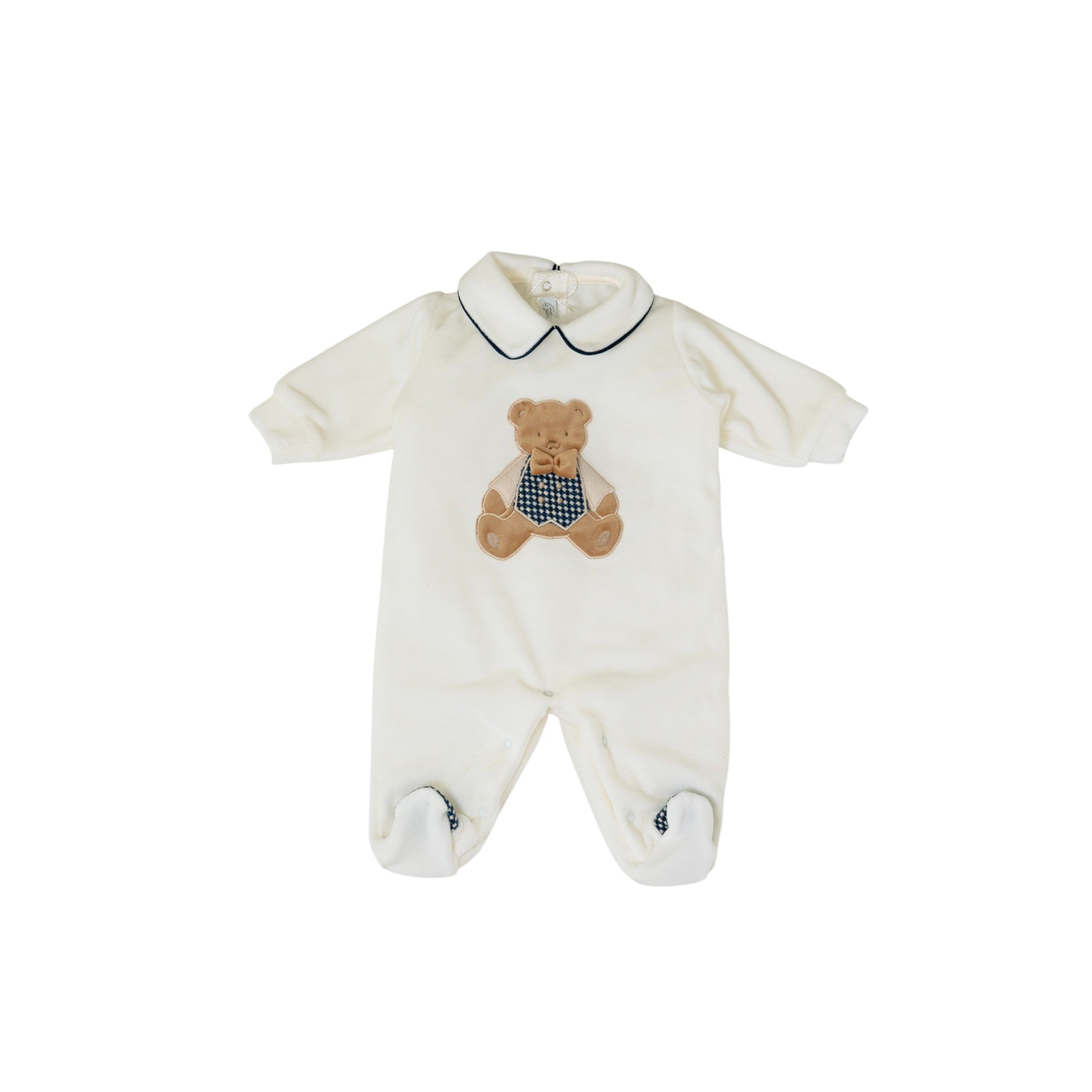 Tutina Neonato Ciniglia Panna SARTORIA DEI PICCOLI (cod. LT1111)