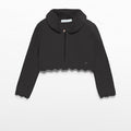 Cardigan tricot colletto pell Bimba Nero 5834/80 -  NANU' BABY
