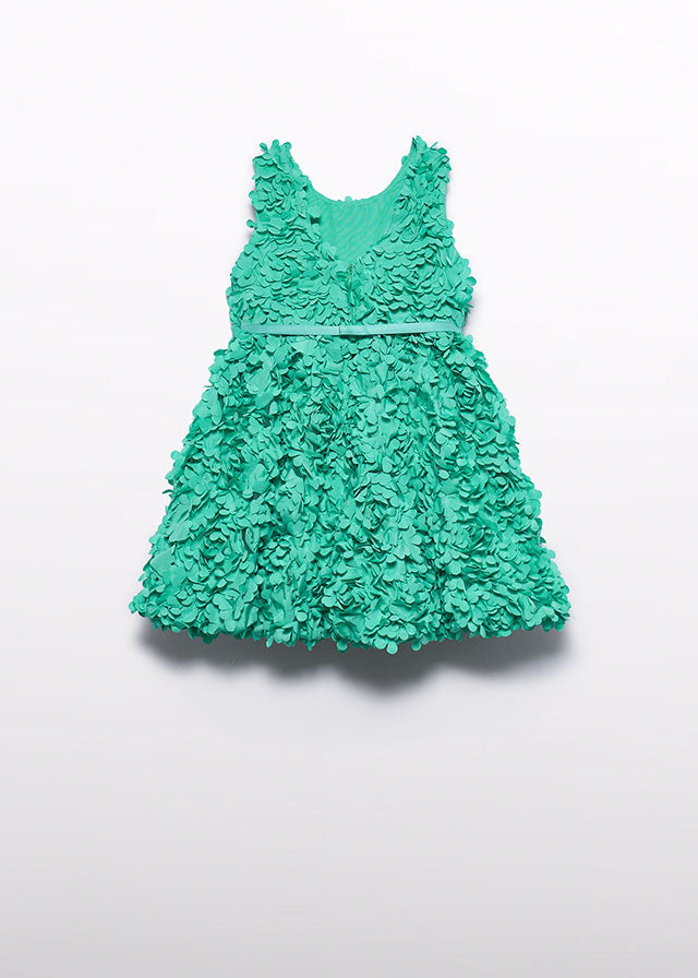Turquoise 3D Flower Dress 5038/9