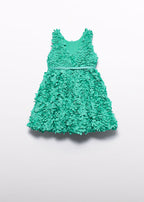 Turquoise 3D Flower Dress 5038/9