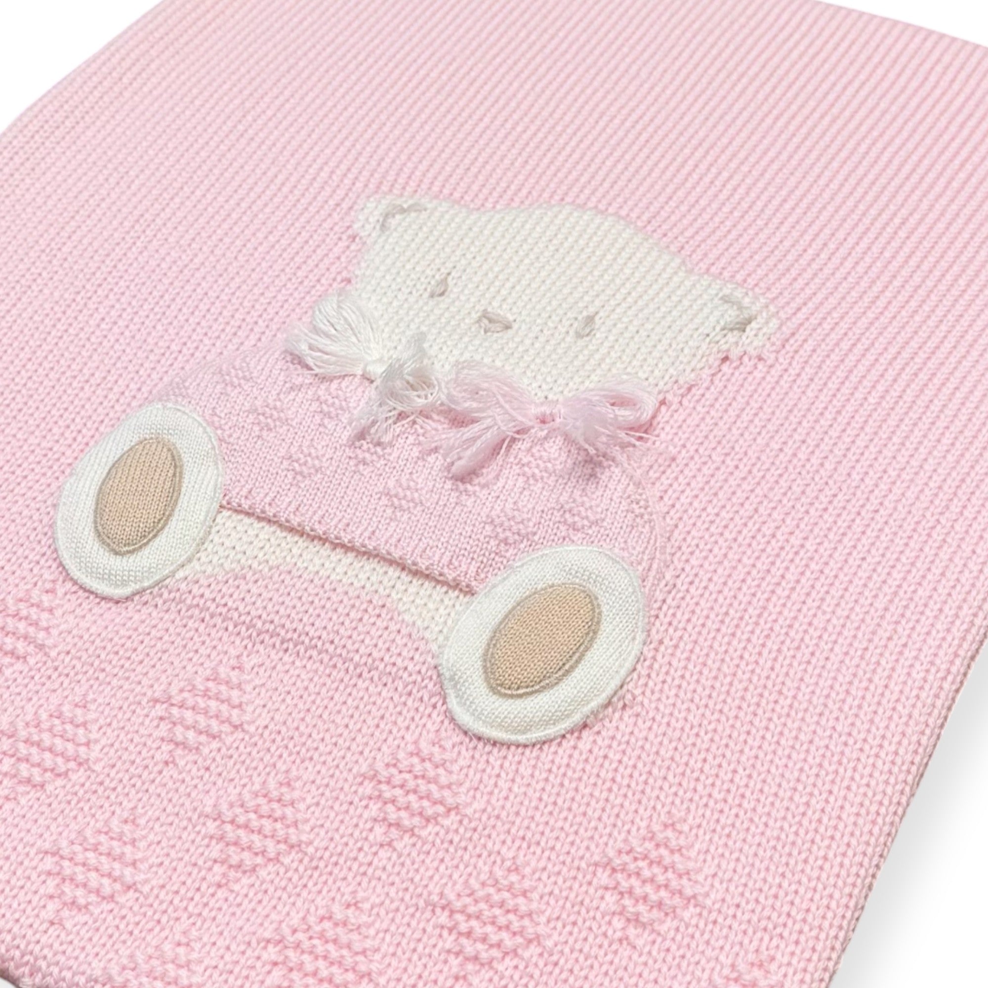 Coperta Neonata Rosa Pura Lana Teddy 7772