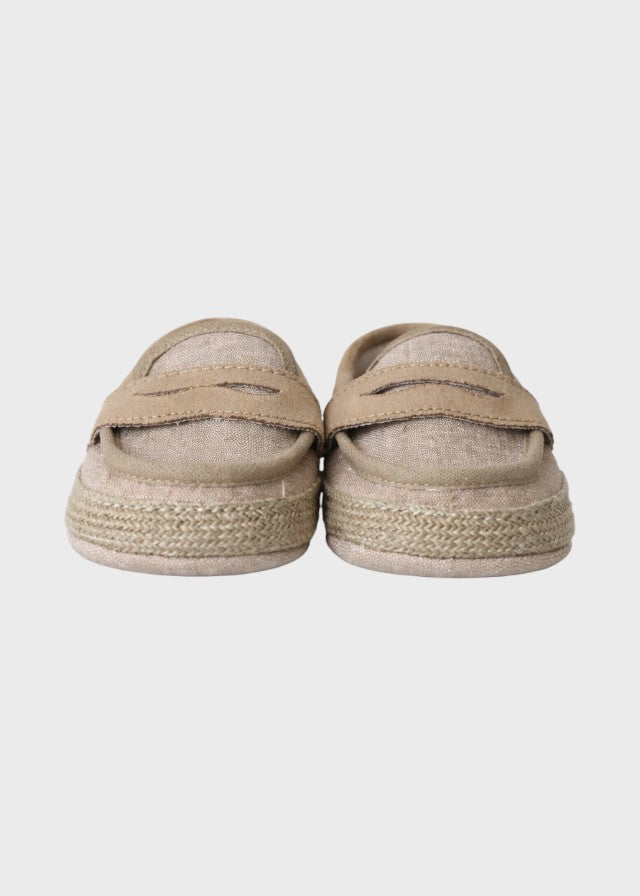 Elegant Beige Linen Moccasin SM41159/T37