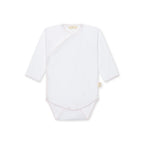 White Kimono Bodysuit with Pink Profile BG56BR