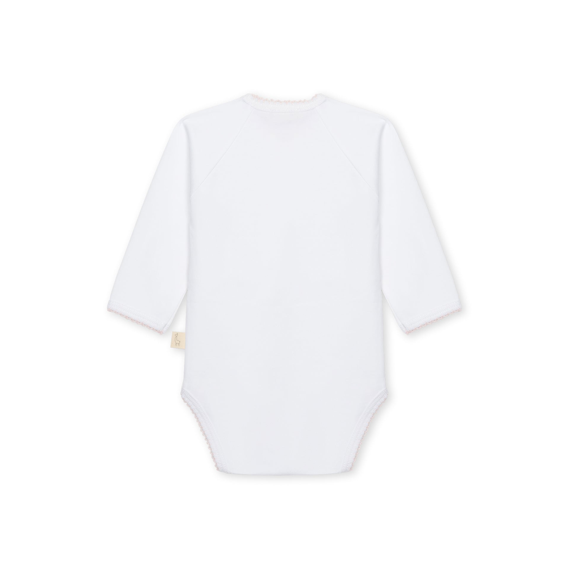 White Kimono Bodysuit with Pink Profile BG56BR