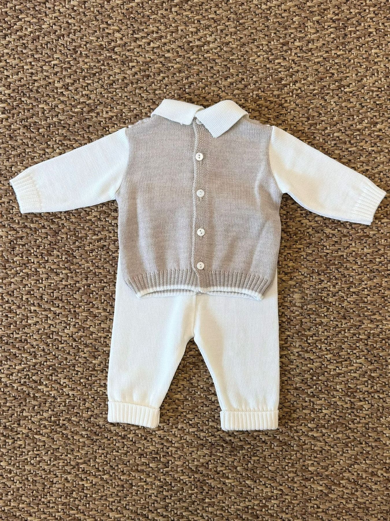 Baby Boy's Outfit with Bow Tie, Tortora 6815