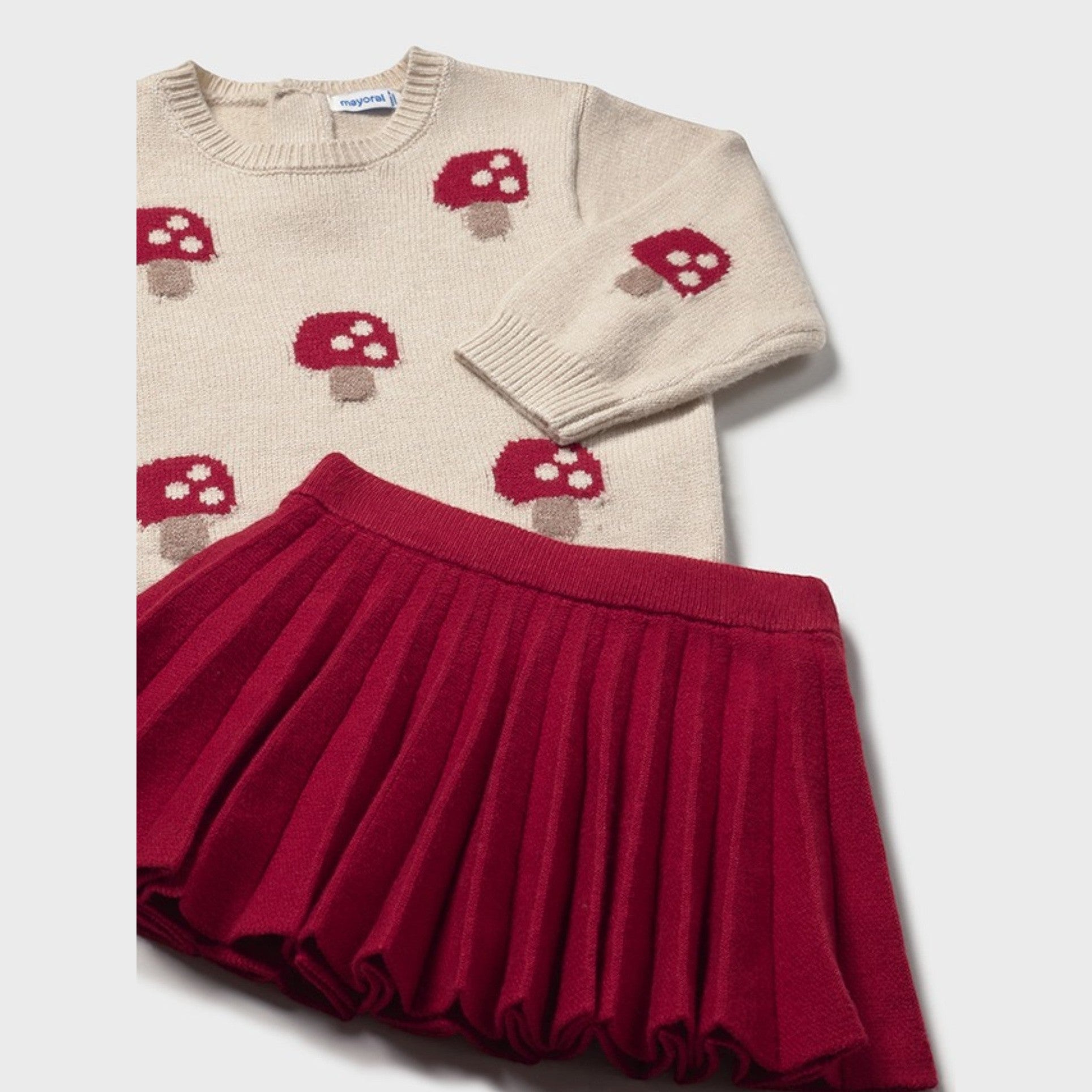 Completo gonna tricot Bimba Rosso 2925/15 -  NANU' BABY