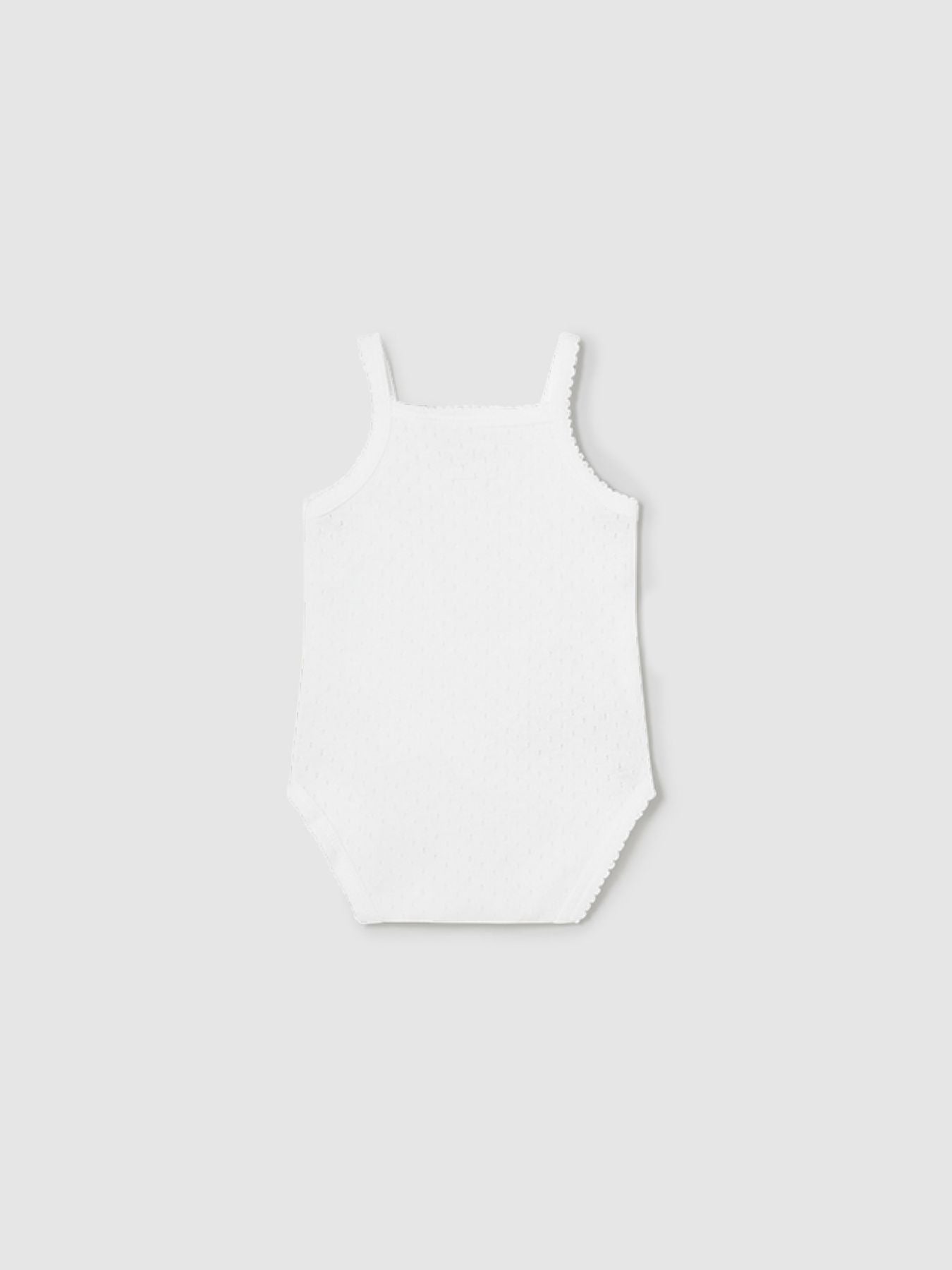 Baby Girl's Perforated Bodysuit 1790 White