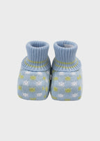 Cotton Slippers with Colorful Polka Dots Sky Blue EK56S