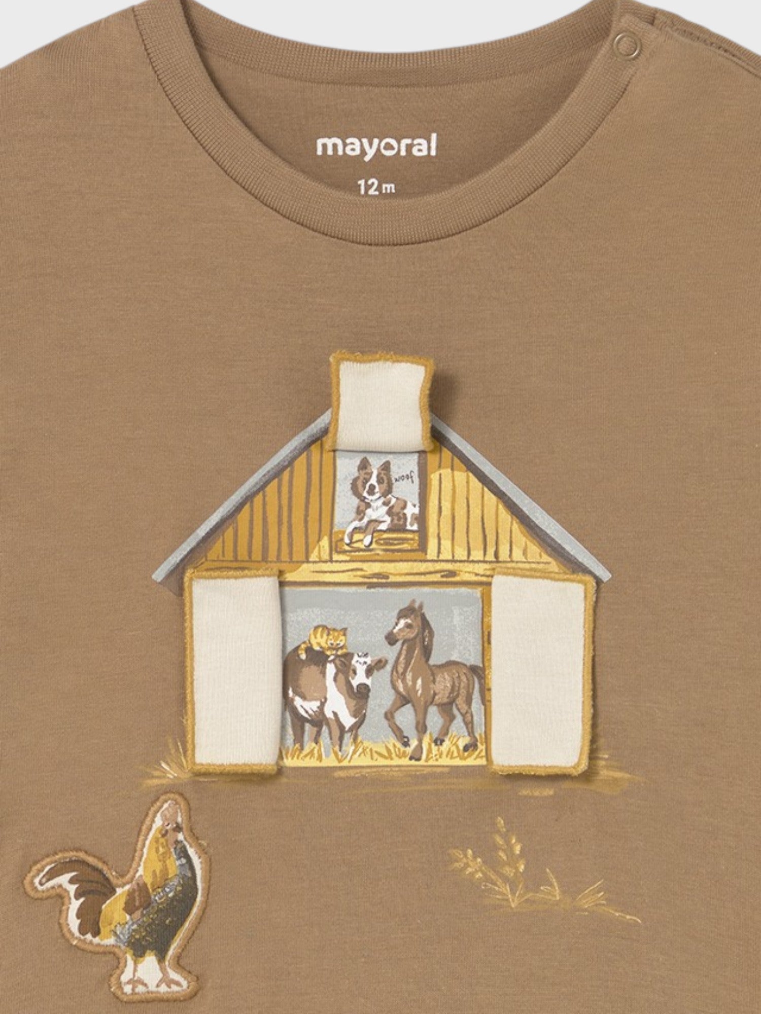 "Play" shirt, long sleeve, Brown, for boys 2067/31