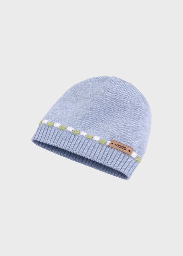 Cappellino Cotone Pois Nocciolina Cielo EK5671