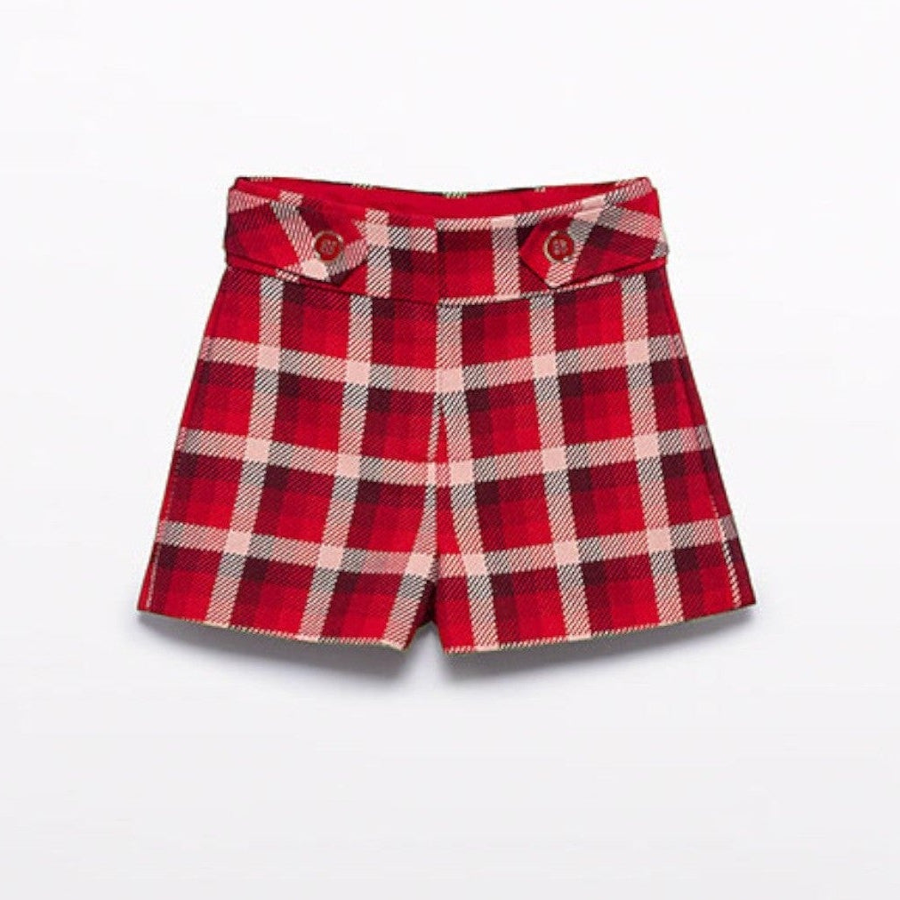Bermuda quadri Bimba Rosso 5717/2 -  NANU' BABY