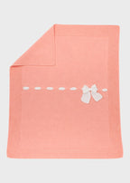 Peach Bow Cotton Blanket 191-P