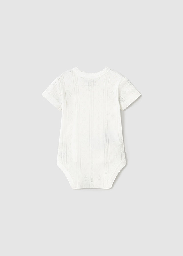 White Short Sleeve Bodysuit 1746